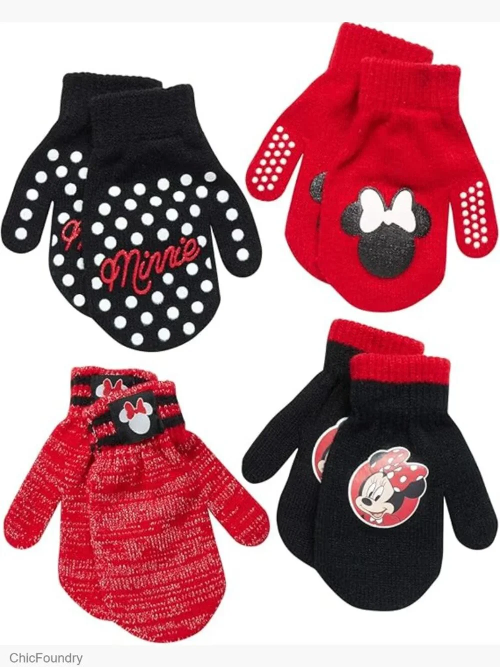 Girls 4 Pack Gloves Mittens Toddler Little Kid Winter Accessories